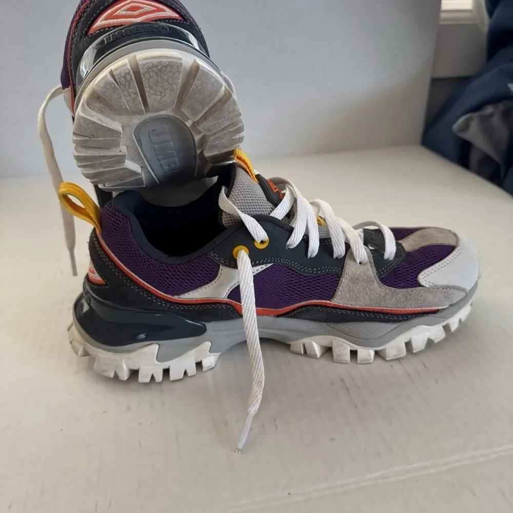 Umbro Gray and Purple Trail Sneakers